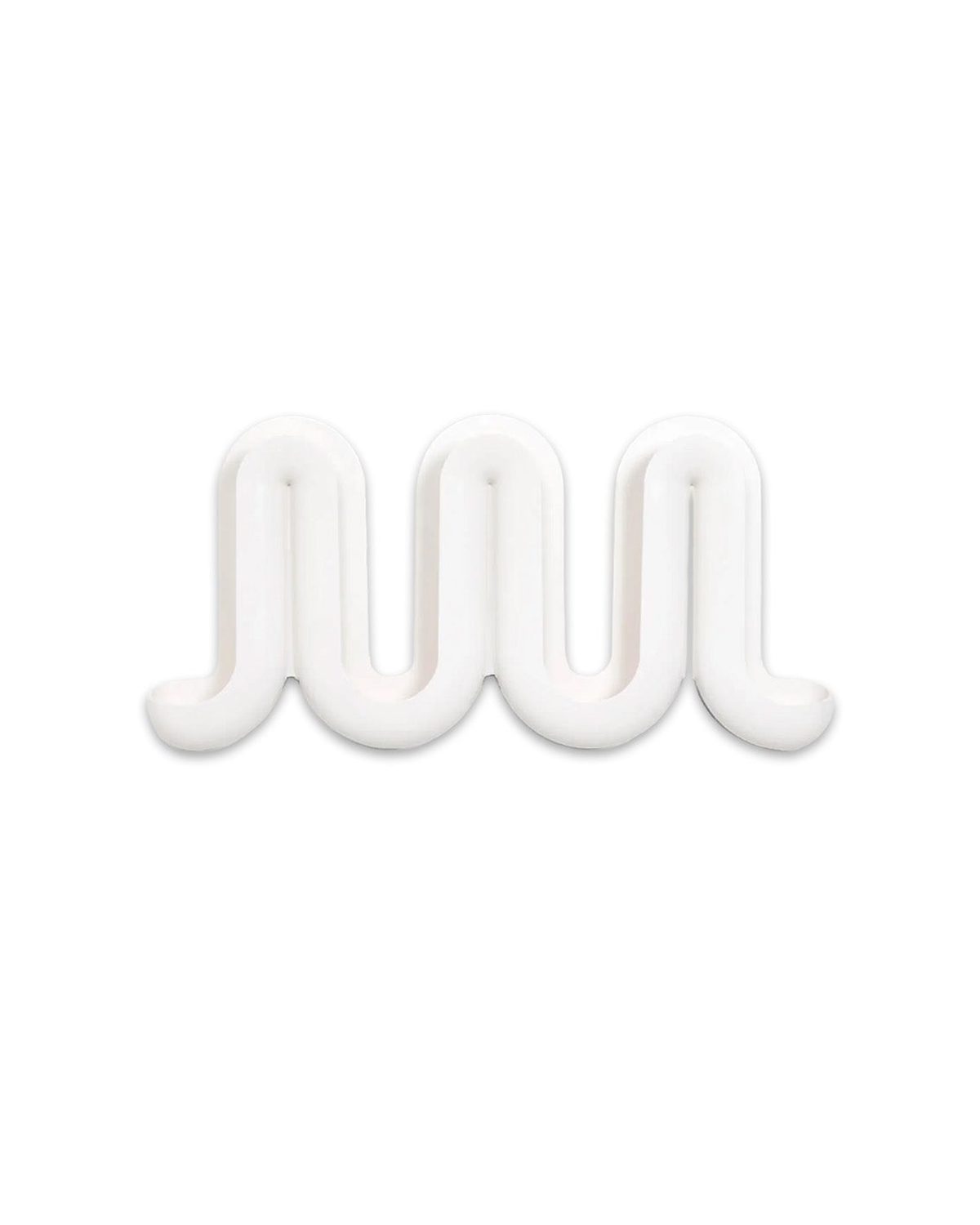 Heller Swell wall catchall in white by Anna Dawson: wave-shaped wall hook and tray