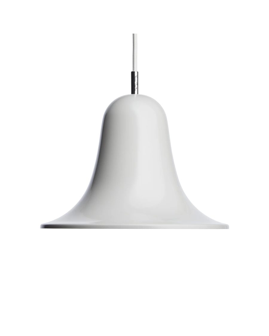 Verpan Pantop pendant in Mint Grey: a bell-shaped metal shade